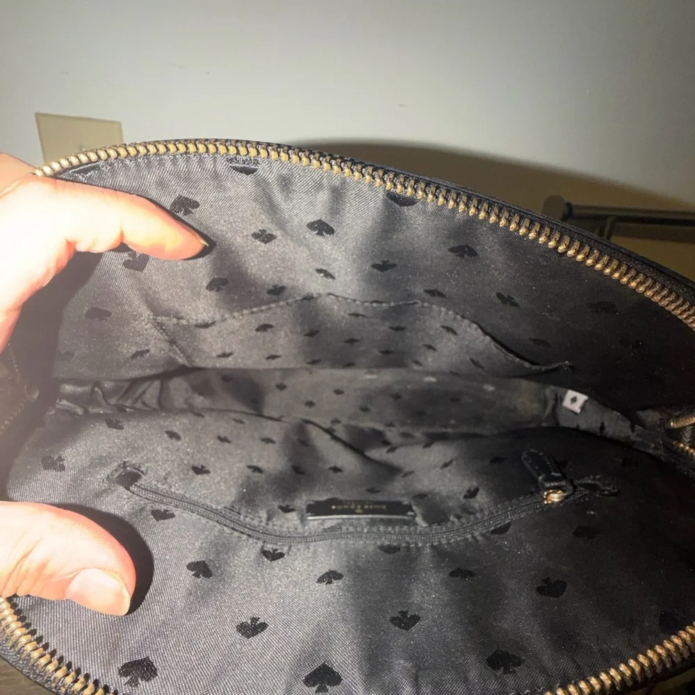 kate spade Black Leather Dome Satchel with Detachable Strap - Picture 6 of 8